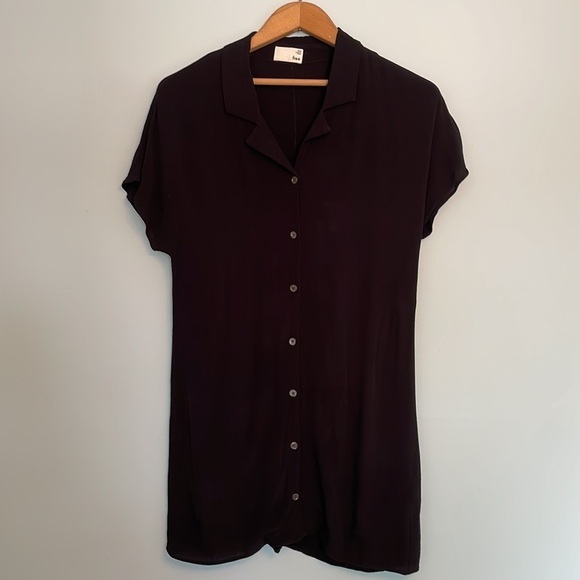 Wilfred Free Radhika Dress in Black Button Front Size XXS - Picture 2 of 7